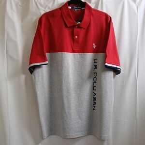 U.S. Polo Assn. Red and Gray Men's Shirt